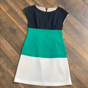 Multi color block latter dress size 4